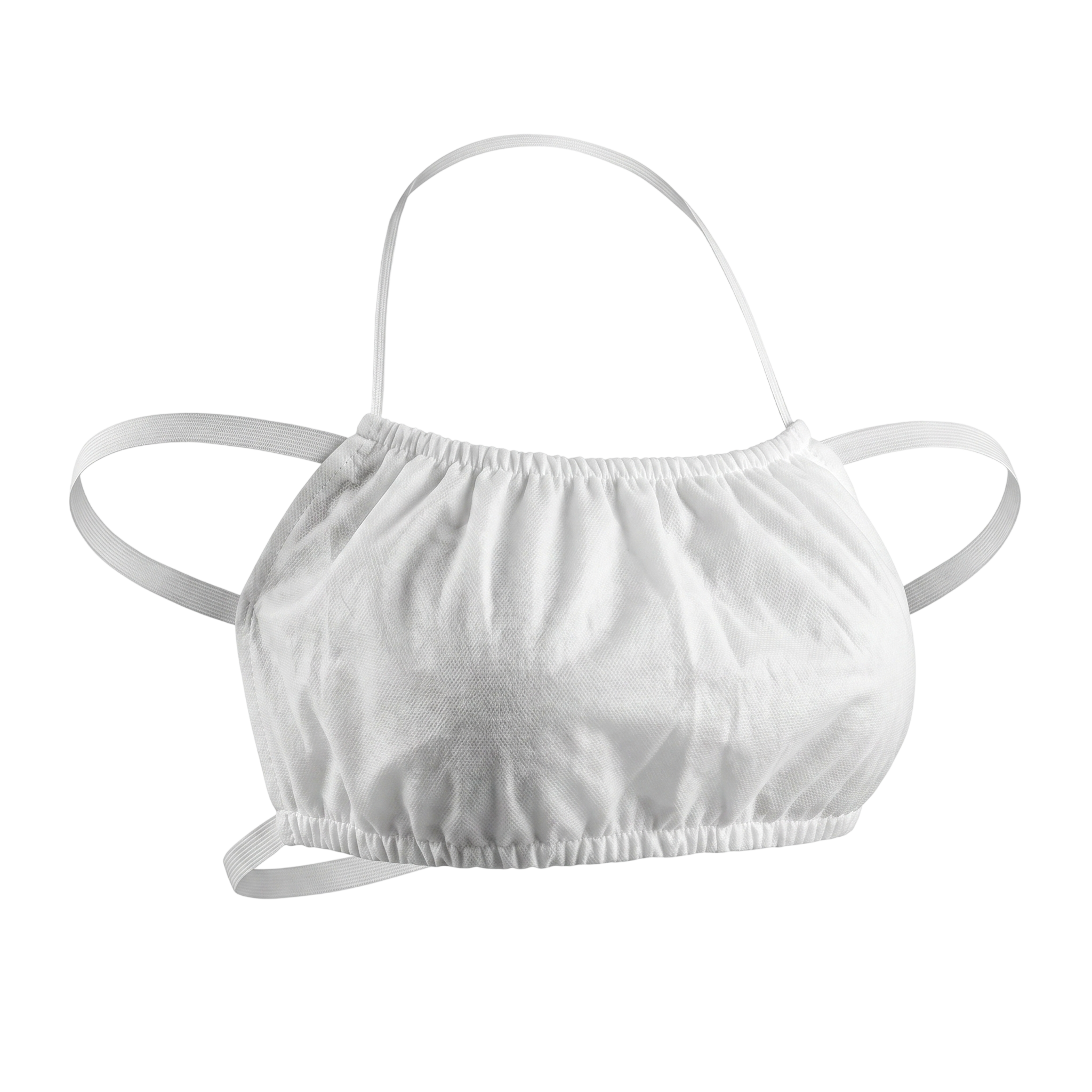 Premium Disposable Backless Spa Bra | White, 60 GSM Halter Style (Spunlace Fabric)