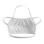 Premium Disposable Backless Spa Bra | White, 60 GSM Halter Style (Spunlace Fabric)