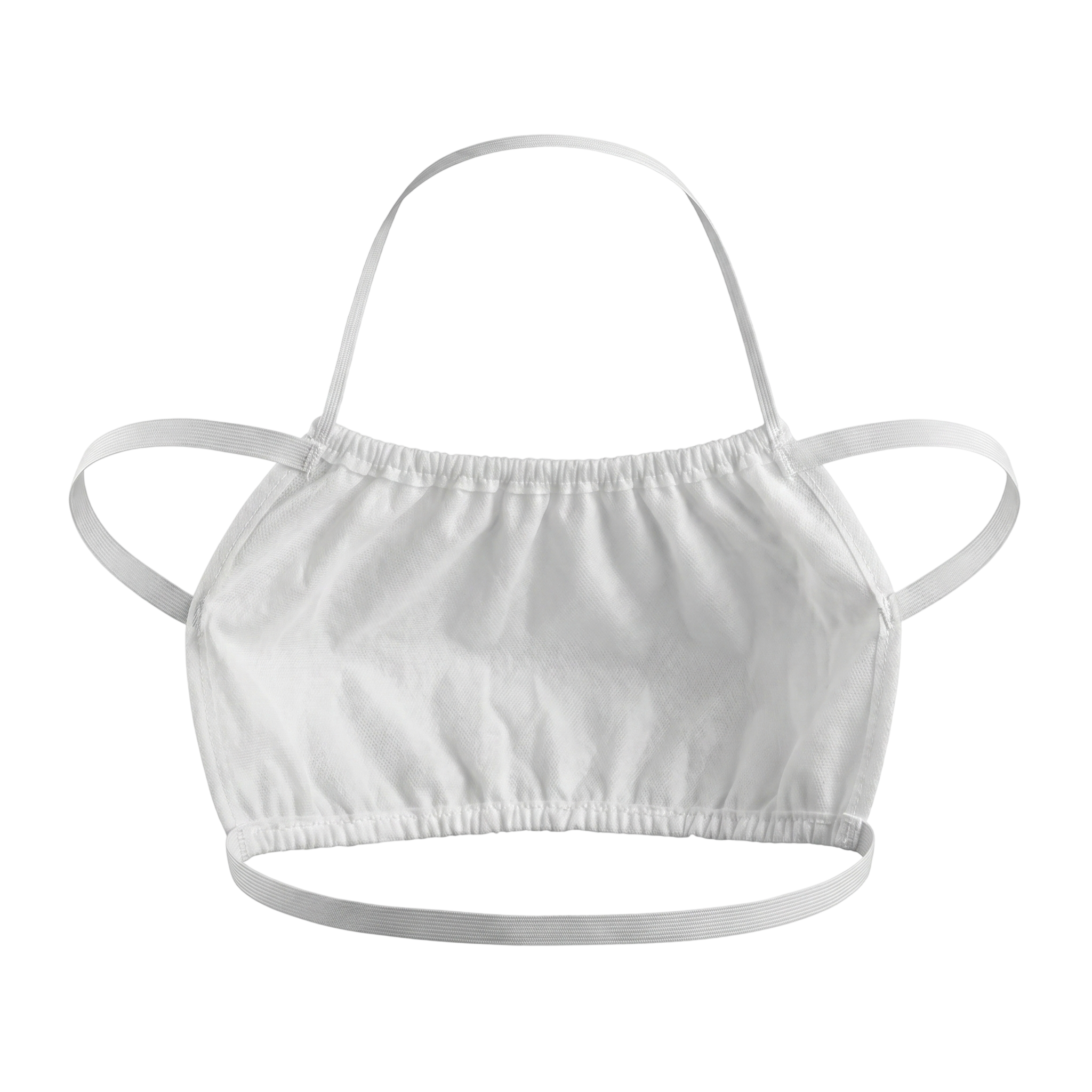 Premium Disposable Backless Spa Bra | White, 60 GSM Halter Style (Spunlace Fabric)