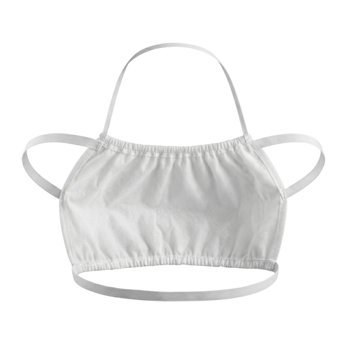 Premium Disposable Backless Spa Bra | White, 60 GSM Halter Style (Spunlace Fabric)
