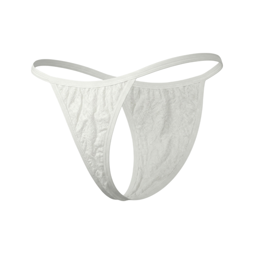 Premium Disposable Bikini Briefs & G-String Alternative for Spa & Waxing | White, 60 GSM (Spunlace Fabric)