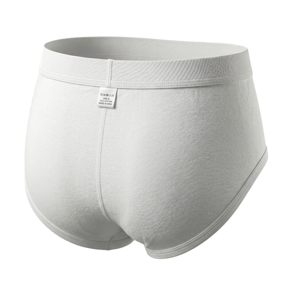 Premium Disposable Male Briefs for Spa & Massage | White, 60 GSM (Spunlace Fabric)